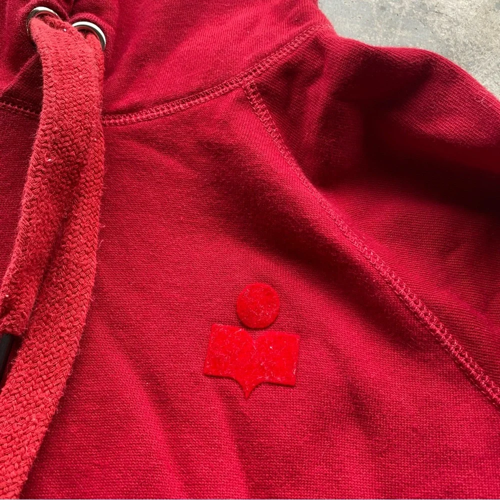Isabel Marant Etoile Red Knit Hoodie - Picture 3 of 8